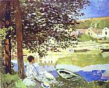 Claude Monet Famous Paintings - The River Bennecourt